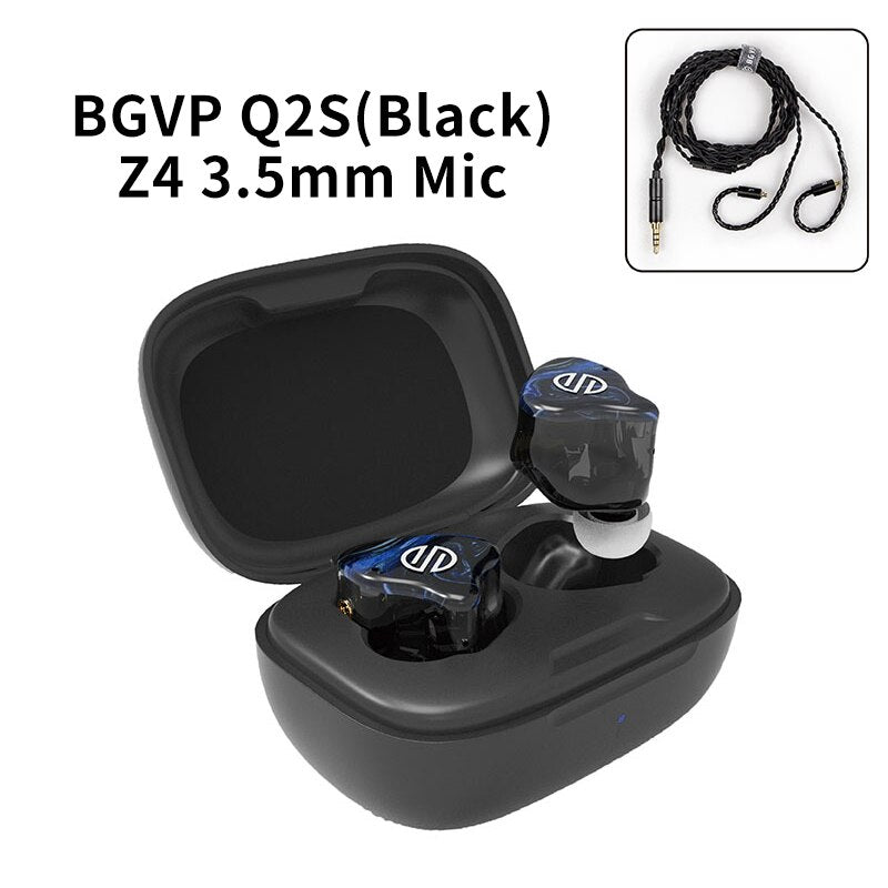 BGVP Q2S Wireless Headphones Tws Bluetooth5.2 Stereo Low Latency Waterproof In-Ear - The HiFi Cat