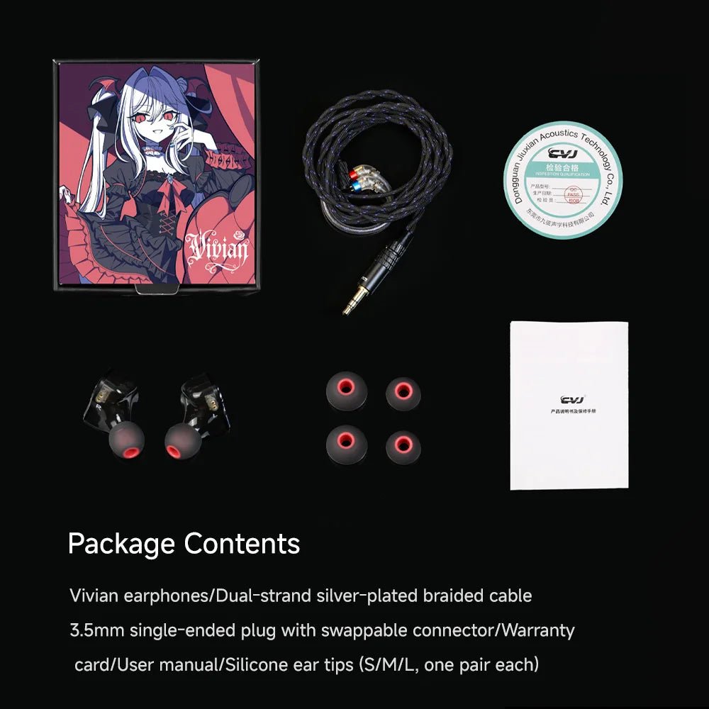 CVJ Vivian 10mm Dual Magnetic Driver In - Ear Earphones - The HiFi Cat