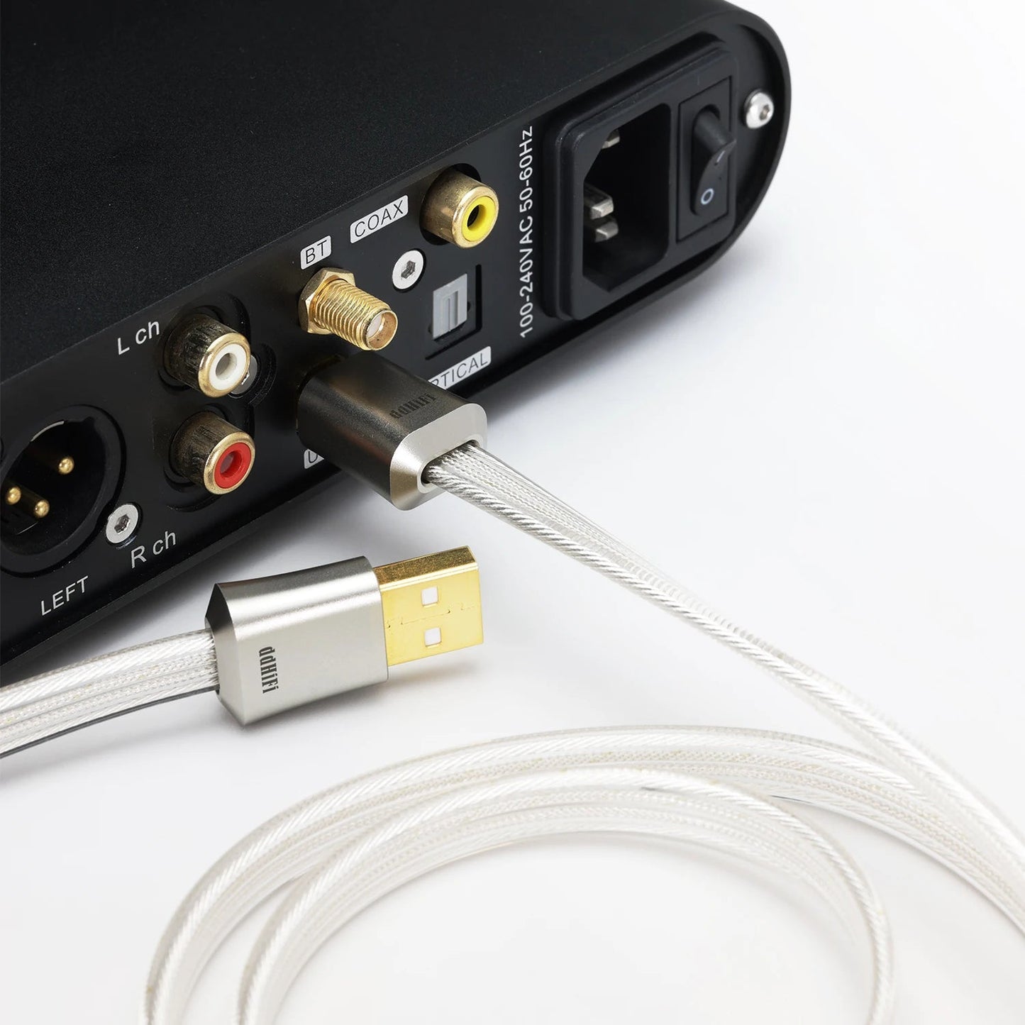 ddHiFi TC19BA (Comet) Flagship Pure Silver USB - B to USB - A OTG Digital Signal Cable - The HiFi Cat