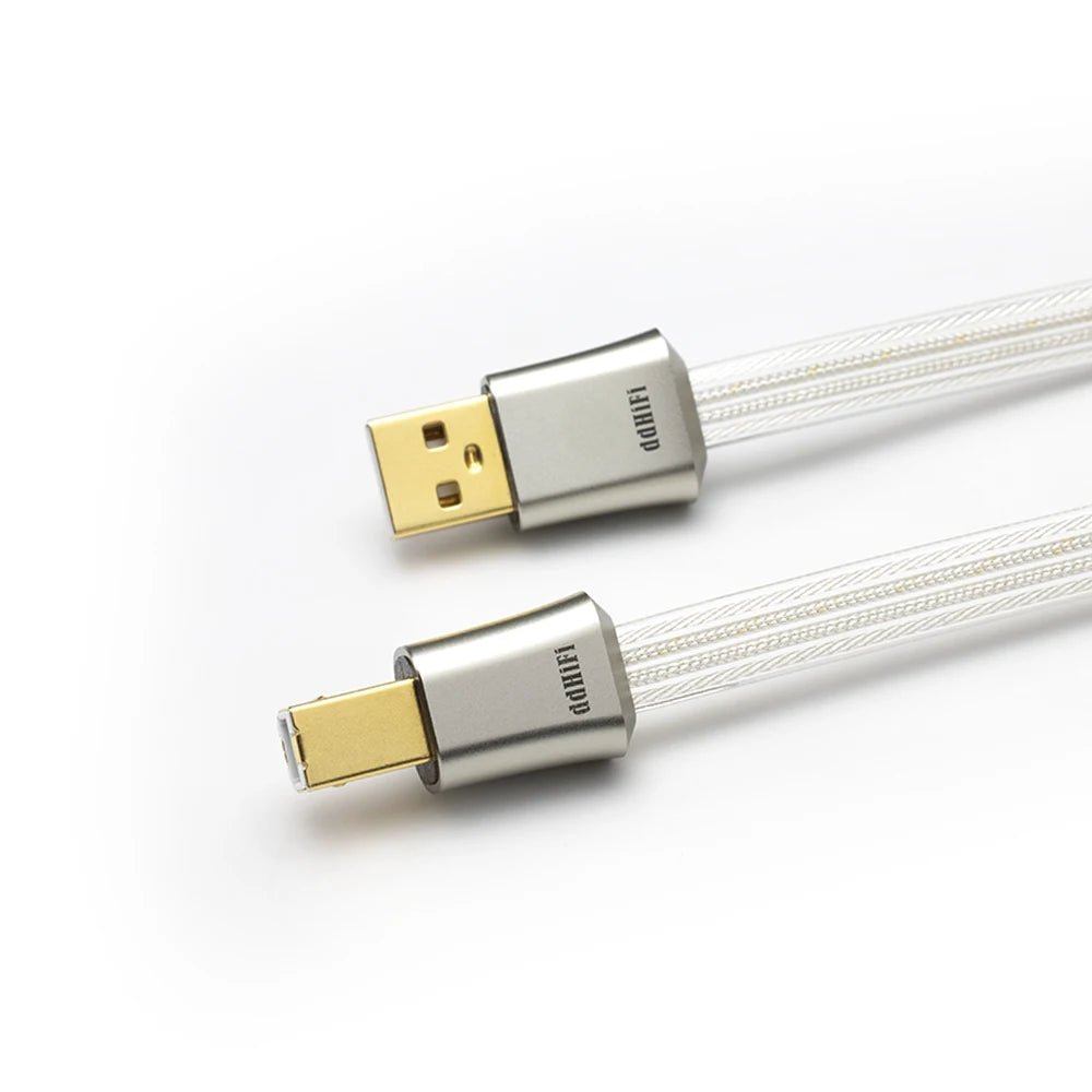 ddHiFi TC19BA (Comet) Flagship Pure Silver USB - B to USB - A OTG Digital Signal Cable - The HiFi Cat