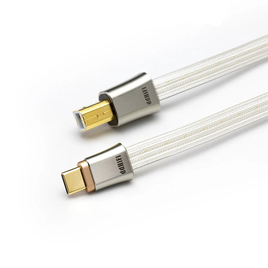 ddHiFi TC19BC (Comet) Flagship Pure Silver USB - B to USB - C OTG Digital Signal Cable - The HiFi Cat