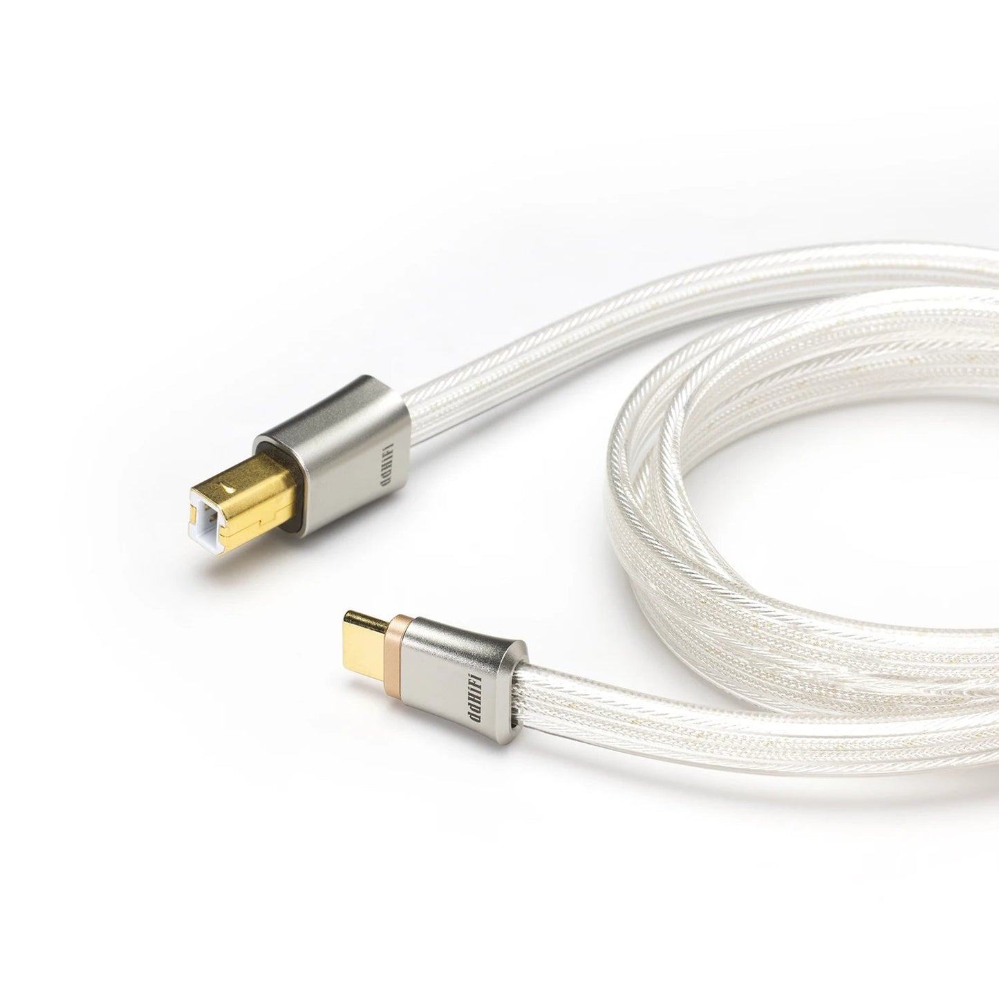 ddHiFi TC19BC (Comet) Flagship Pure Silver USB - B to USB - C OTG Digital Signal Cable - The HiFi Cat