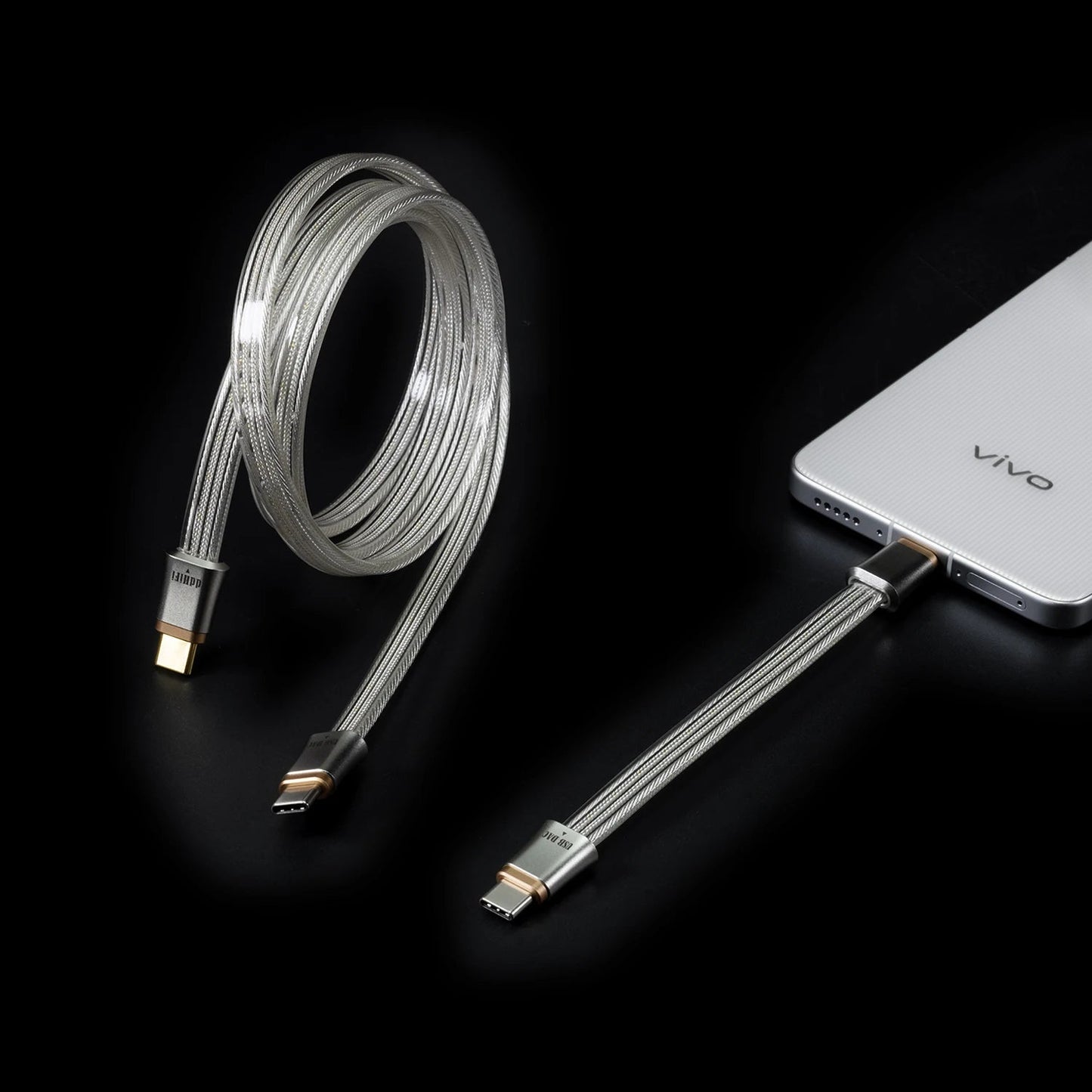 ddHiFi TC19CC (Comet) Flagship Pure Silver USB - C to USB - C OTG Digital Signal Cable - The HiFi Cat