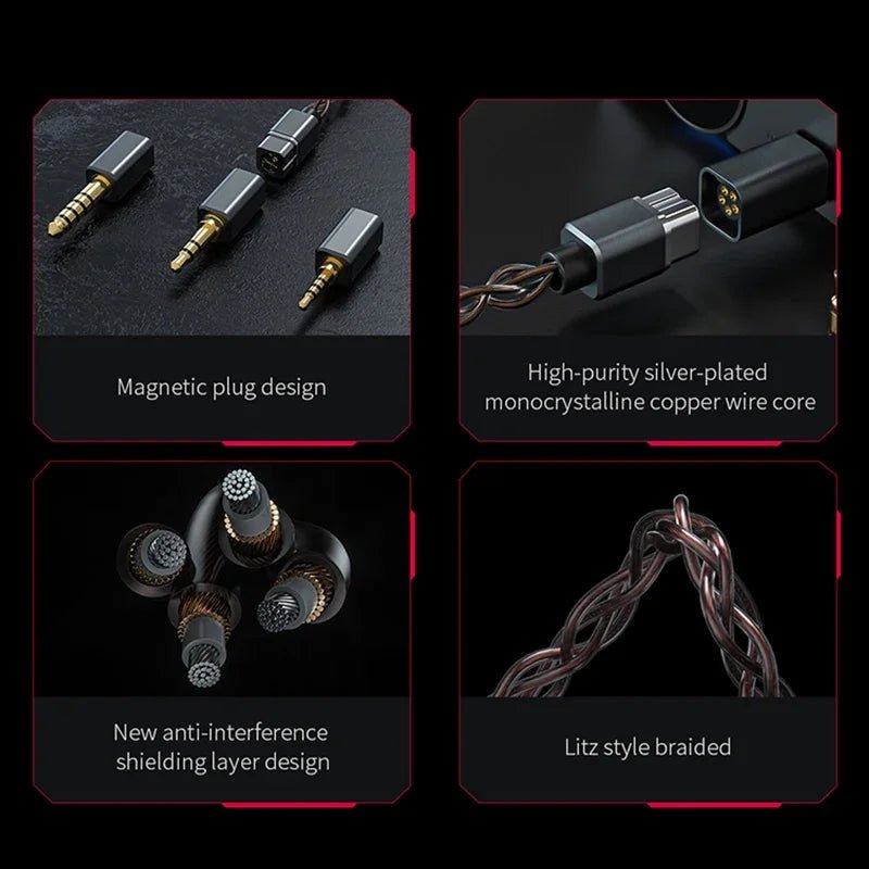 Fiio LF - RB MMCX Upgrade Earphone Cable with 2.5/3.5/4.4mm - The HiFi Cat