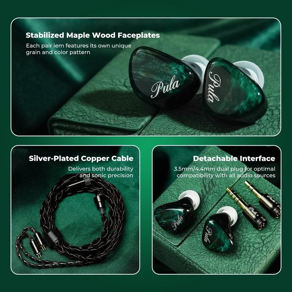 PULA Unicrom Beryllium - Plated Dynamic Driver In - ear HiFi Earphones - The HiFi Cat