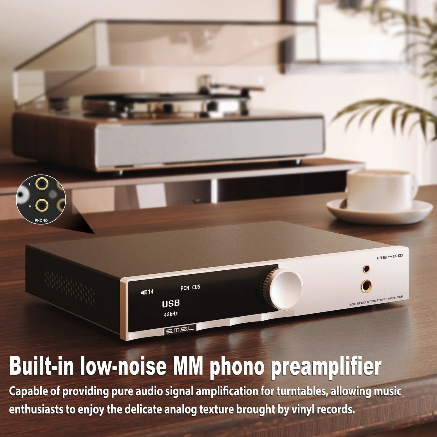 SMSL AS400 Hi - Res DAC Power Amplifier Headphone AMP - The HiFi Cat