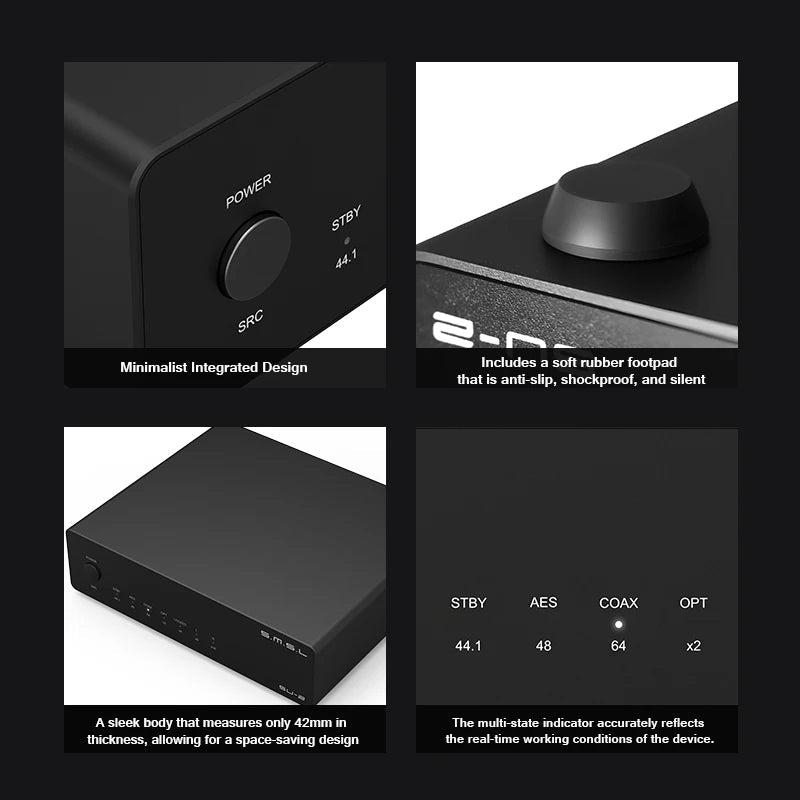 SMSL SU - 2 Decoder ES9039Q2M Support AES/EBU input andXLR output DAC - The HiFi Cat