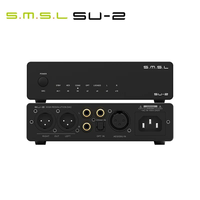 SMSL SU-2 Desktop DAC ES9039Q2M - AES/EBU XLR Balanced Output