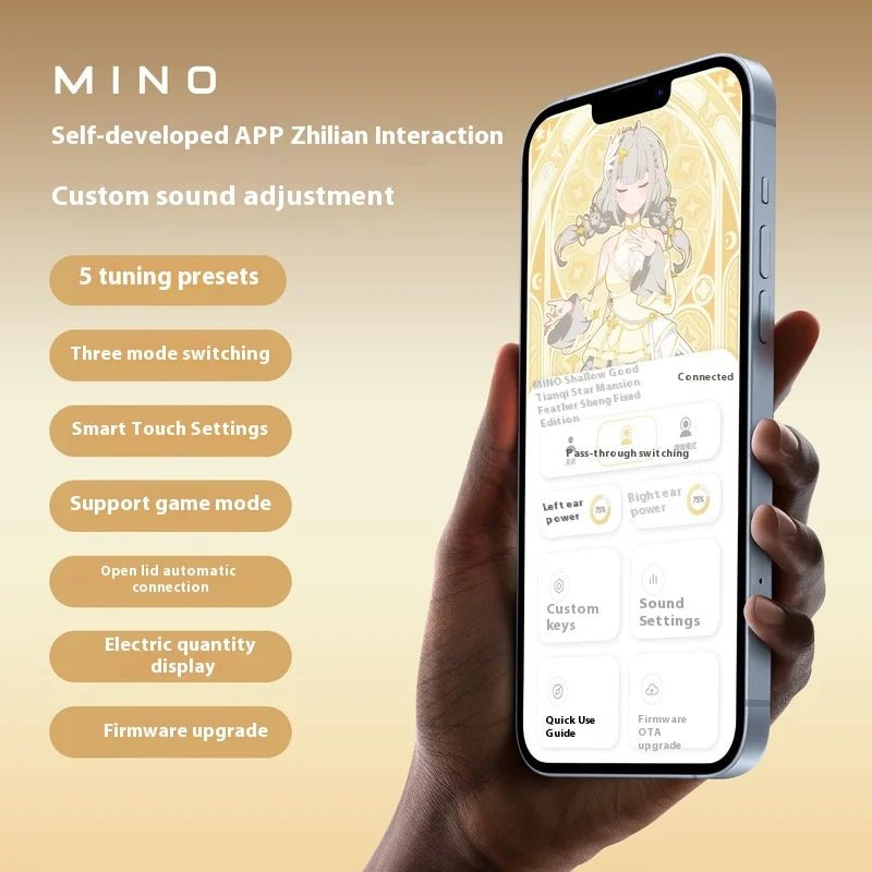 TANCHJIM MINO Star Feather Asano Tenki Limited Edition TWS Bluetooth Headphones - The HiFi Cat