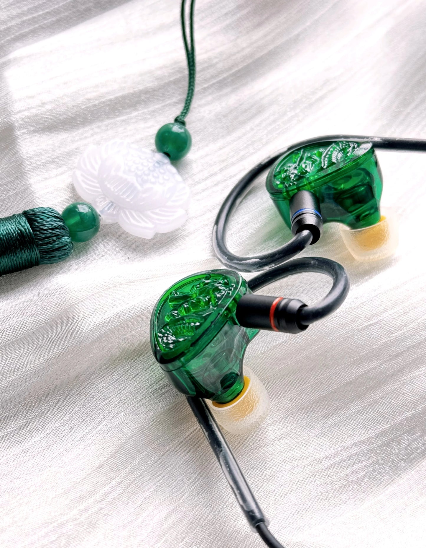 TANGZU WANER SG 2 Jade Dragon Edition 10mm PET Single Dynamic In - Ear Earphones with Silicone Storage Bag and Sancai wide bore - The HiFi Cat