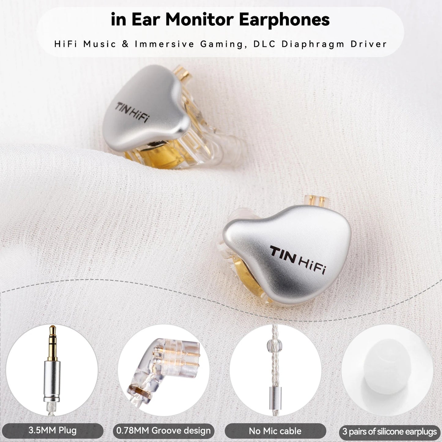 TINHIFI C1 Budget Benchmark HiFi Gaming Earphones - 10mm DLC Diaphragm Dynamic Driver - The HiFi Cat