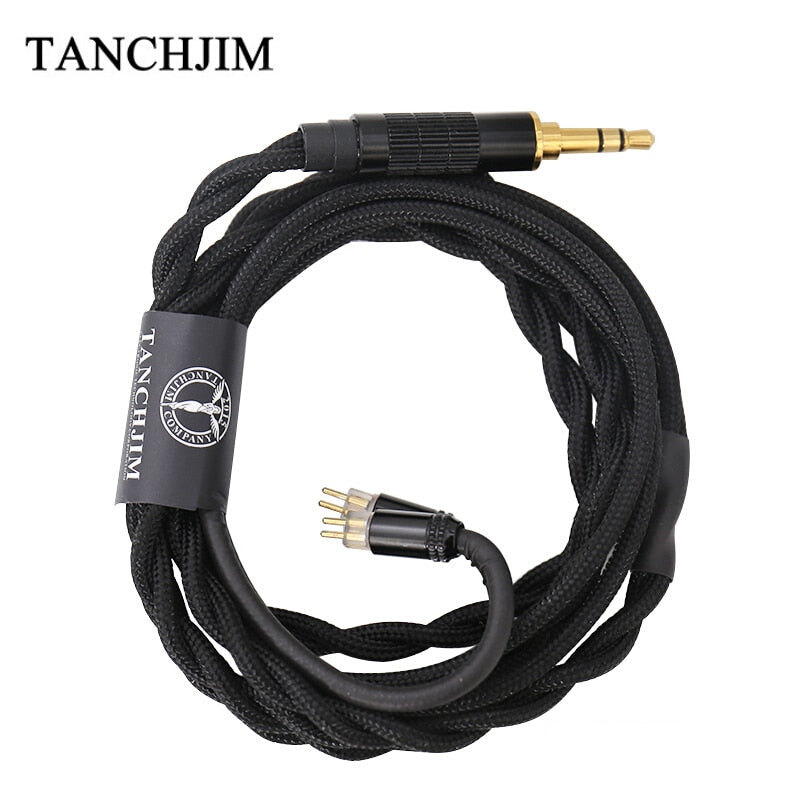 TANCHJIM Oxygen Earphone Upgrade Line 0.78mm Pin 2.5mm/3.5mm/4.4mm 5N Single Crystal Copper Upgrade Cable T202 T203 T204 - The HiFi Cat