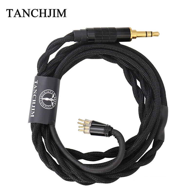TANCHJIM Oxygen Earphone Upgrade Line 0.78mm Pin 2.5mm/3.5mm/4.4mm 5N Single Crystal Copper Upgrade Cable T202 T203 T204 - The HiFi Cat