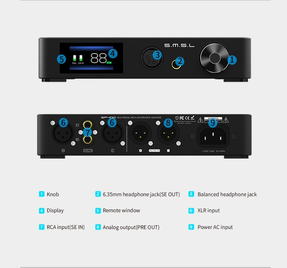 SMSL SP400 THX AAA 888 Headphone Amplifier - The HiFi Cat