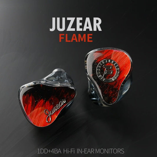 New: Angelears & JUZEAR FLAME 1DD+4BA In Ear Earphone Monitor Headphone - The HiFi Cat