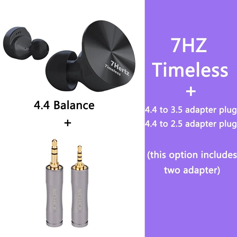 7HZ Timeless Flat Earphone Planar In Ear Wired Earphones Subwoofer MMCX Metal - The HiFi Cat