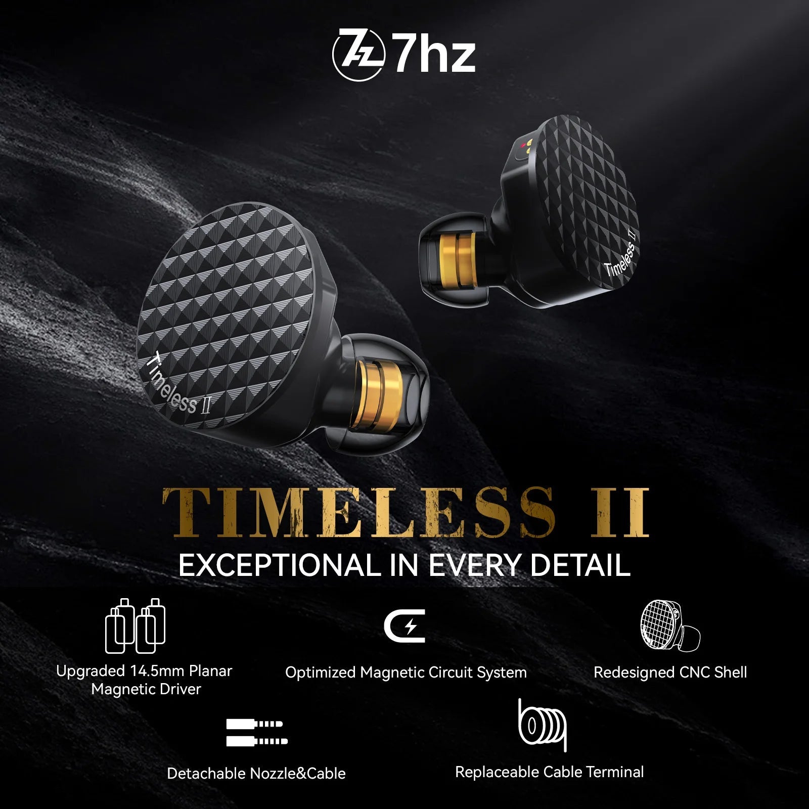 7Hz Timeless II Upgraded 14.5mm Planar Magnetic Driver IEM – The 7Hz Timeless II Upgraded 14.5mm Planar Magnetic Driver IEM – The