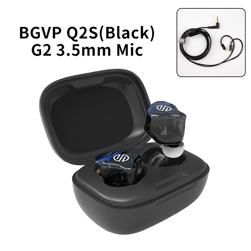 BGVP Q2S Wireless Headphones Tws Bluetooth5.2 Stereo Low Latency Waterproof In-Ear - The HiFi Cat