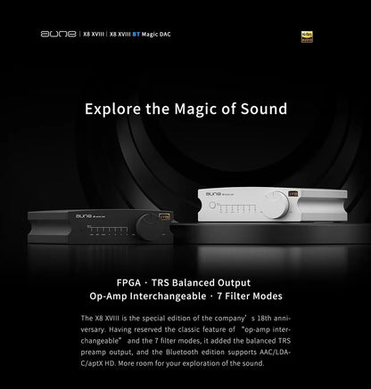 AUNE X8 XVIII Flagship Digital Audio Decoder HIFI Lossless Fever ES9038 DSD512 Bluetooth Decoding With Front-end Amplier 32Bit - The HiFi Cat