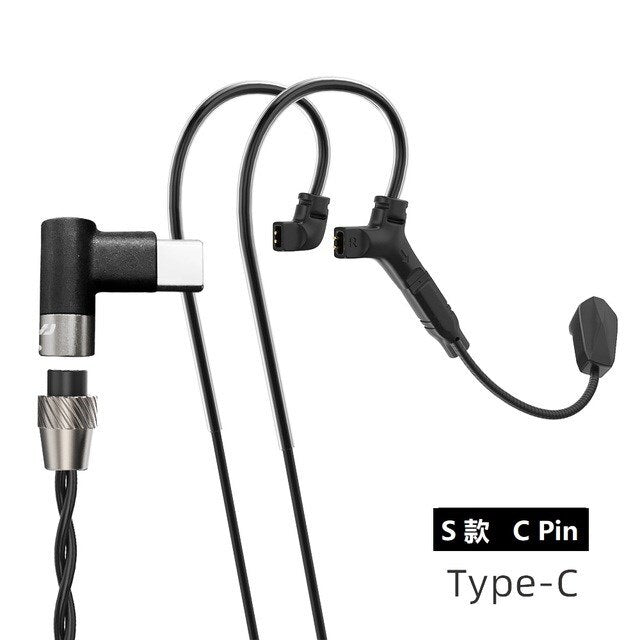 CVJ Hato Type-C Boom Interchangeable Plugs, 3.5mm Mic Headset Upgrade Cable - The HiFi Cat