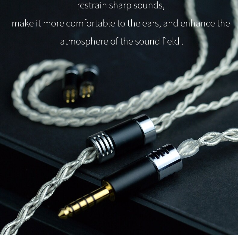 Yongse Whiteze Single Crystal Copper Plated With Silver Headphone Upgrade Cable - The HiFi Cat