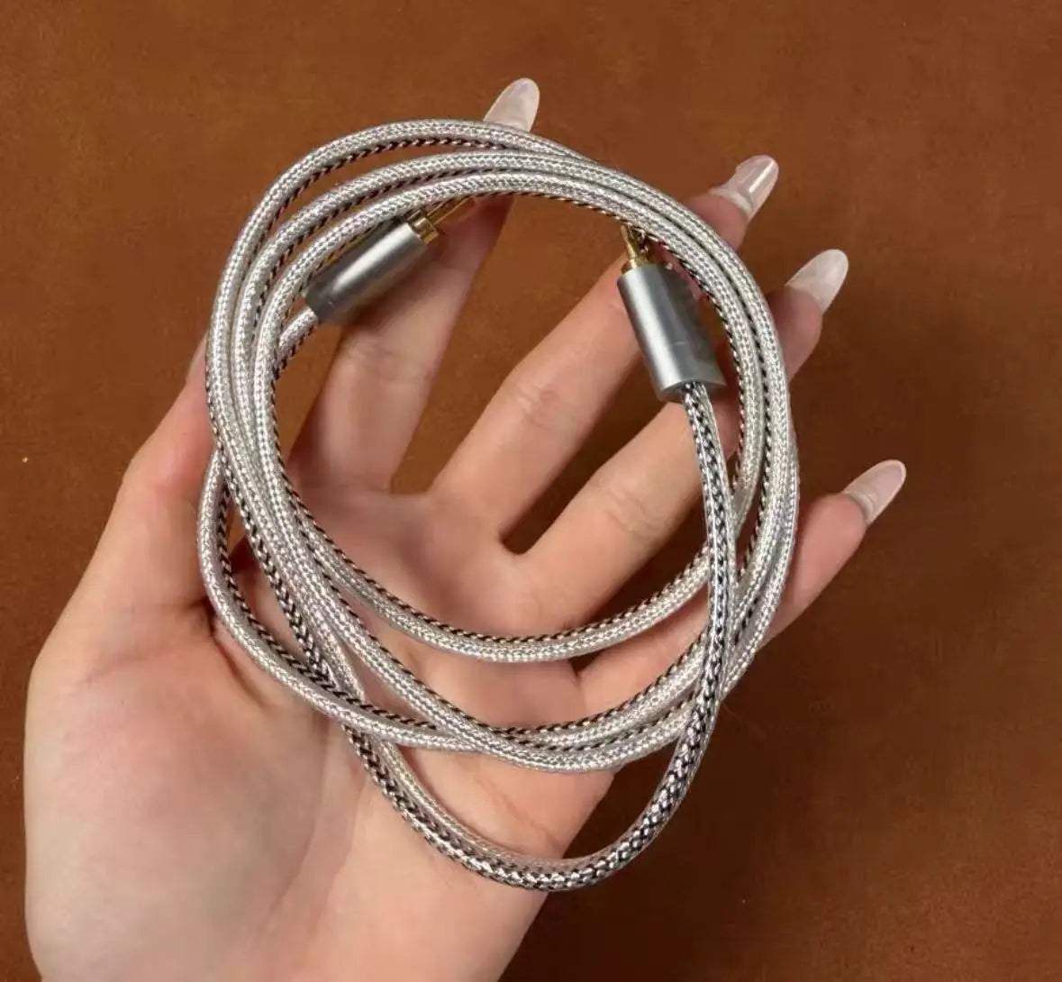 ddHiFi TC09BC USB-C to USB-B Pure Silver Double-Shielded HiFi Decoding Cable