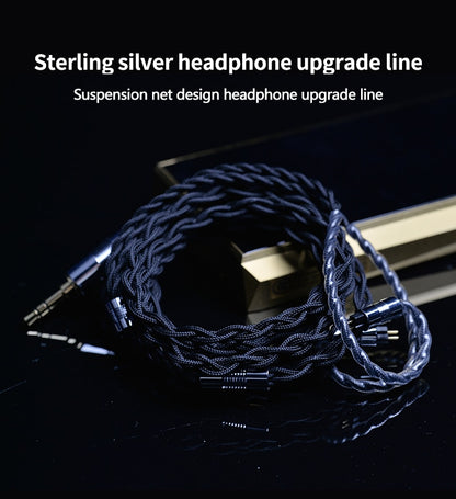 Yongse Black Knight Earphone Upgrade Cable 4 Core Sterling Silver - The HiFi Cat