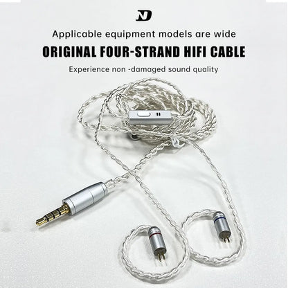 ND 10-1 Four-Strand silver-plated original cable upgraded wire - The HiFi Cat