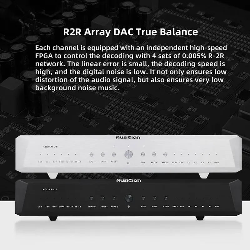 MUSICIAN Aquarius R2R Array RCA XLR Balanced Output Digital Audio DAC - The HiFi Cat