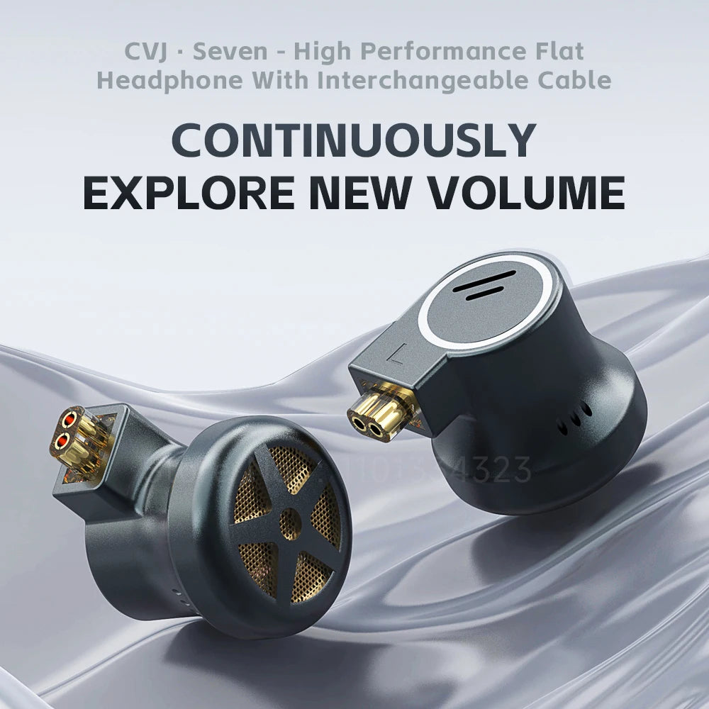 CVJ Seven 1DD+1 in ear flat plug hifi gaming and esports microphone earphones - The HiFi Cat