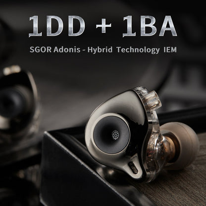 SGOR Adonis 1DD+1BA Hybrid Technology Earphones In Ear Monitor - The HiFi Cat