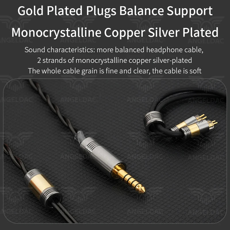 YONGSE BlackBear WhiteBear 6N Monocrystalline Copper Silver Plated Upgrade Earphone Cable - The HiFi Cat