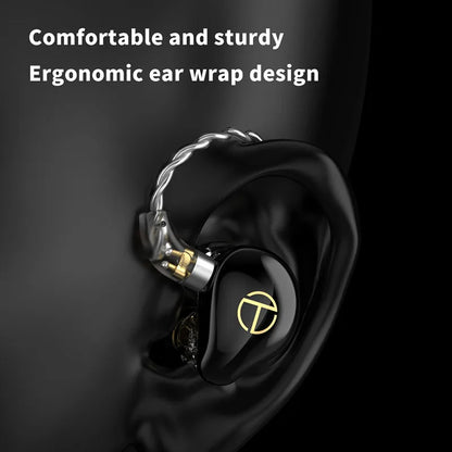 TRN ST7 2DD+5BA HYBRID EARPHONES HIFI In-ear earphone 0.78mm pin interchangeable wire design - The HiFi Cat