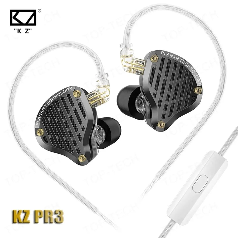 KZ PR3 13.2MM Planar Driver IEM Wired Earphones Music Headphones - The HiFi Cat