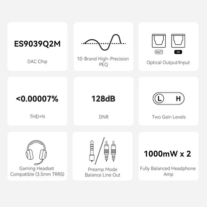 TOPPING DX1 II DAC & Headphone Amplifier | ES9039Q2M | Gaming Ready