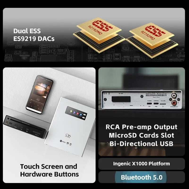 SHANLING EC Hi-Fi Bluetooth DAC/AMP Audio 2x ESS ES9219 MINI CD Player - The HiFi Cat
