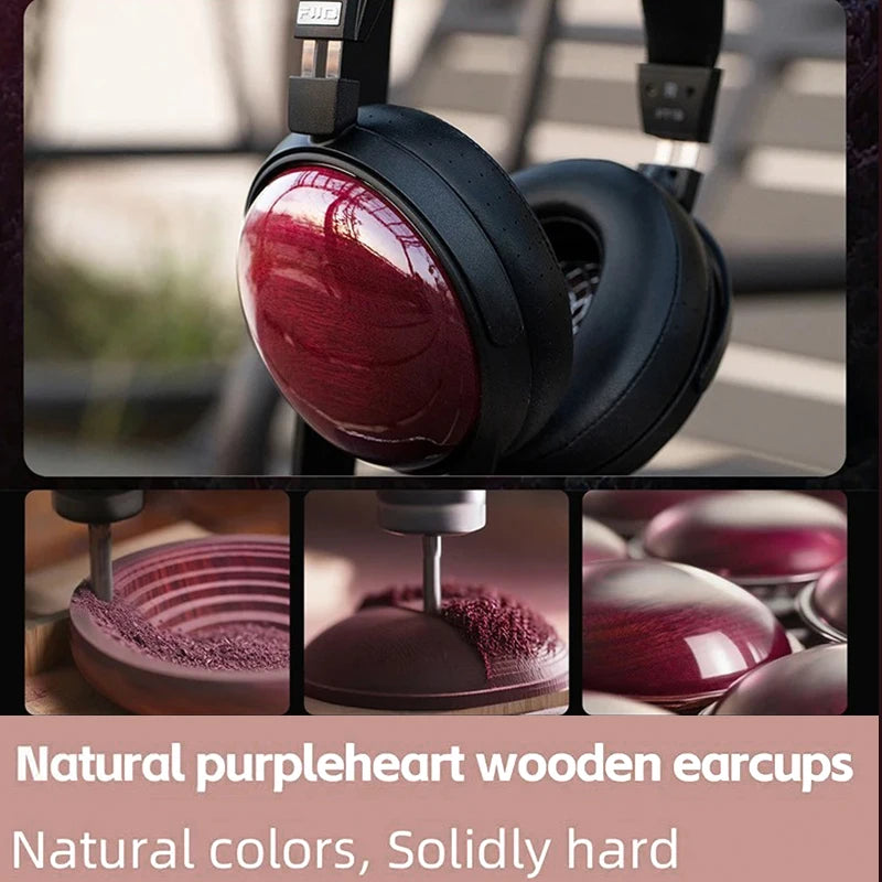 FIIO FT13 Closed-Back 60mm Dynamic Driver Purpleheart Wooden Headphones
