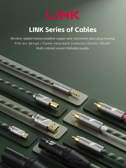 FIIO LINK Series LINK-XLR1/LINK-RCA1/LINK-RAC2/ Audio Cable