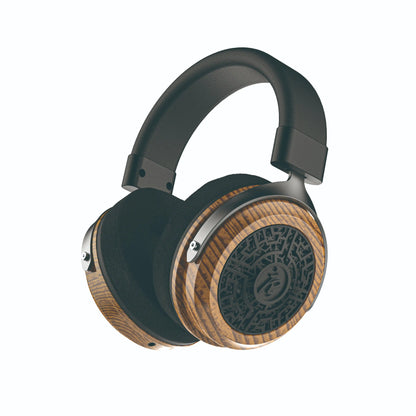 Tangzu Li Jing 60mm Open-Back Over-Ear Headphone | Nickel Alloy Diaphragm | Natural Zebra Wood | 4.4mm Balanced Cable