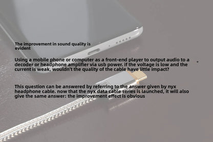 ddHiFi TC09BC USB-C to USB-B Pure Silver Double-Shielded HiFi Decoding Cable