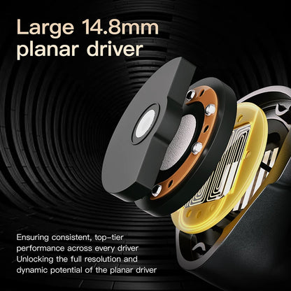 Letshuoer S12 Ultra Earphone 14.8mm Large Planar Magnetic Driver Hi-Fi In-Ear