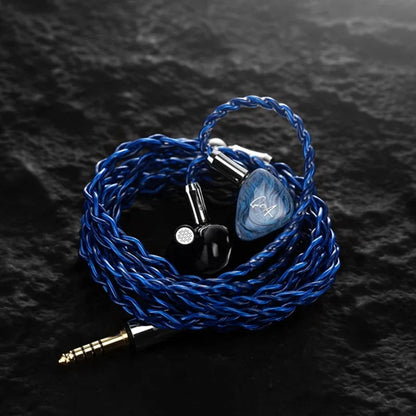 QOA MistyBlue 2DD+2BA Hybrid Hifi Studio Audiophiles IEM