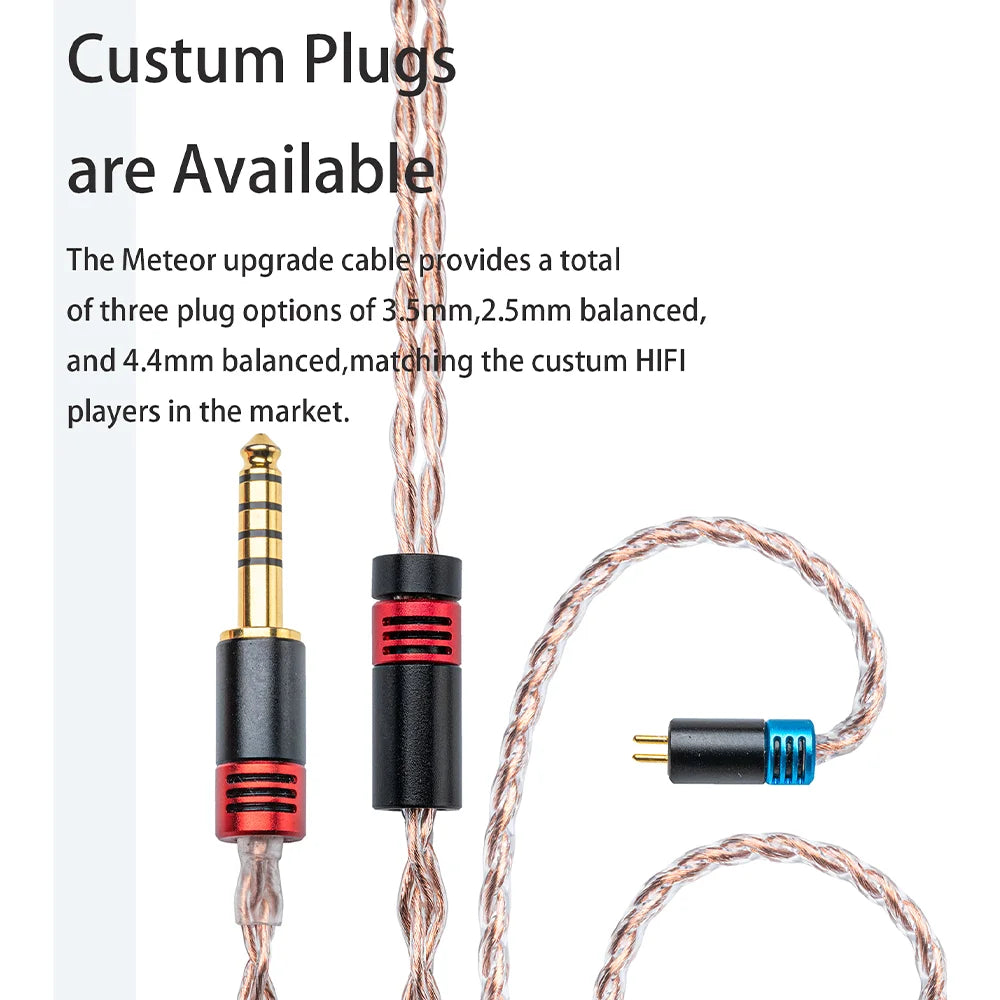 YONGSE Meteor 6N OOC Copper Upgrade Cable 3.5/2.5/4.4 Balanced Plug Options - The HiFi Cat