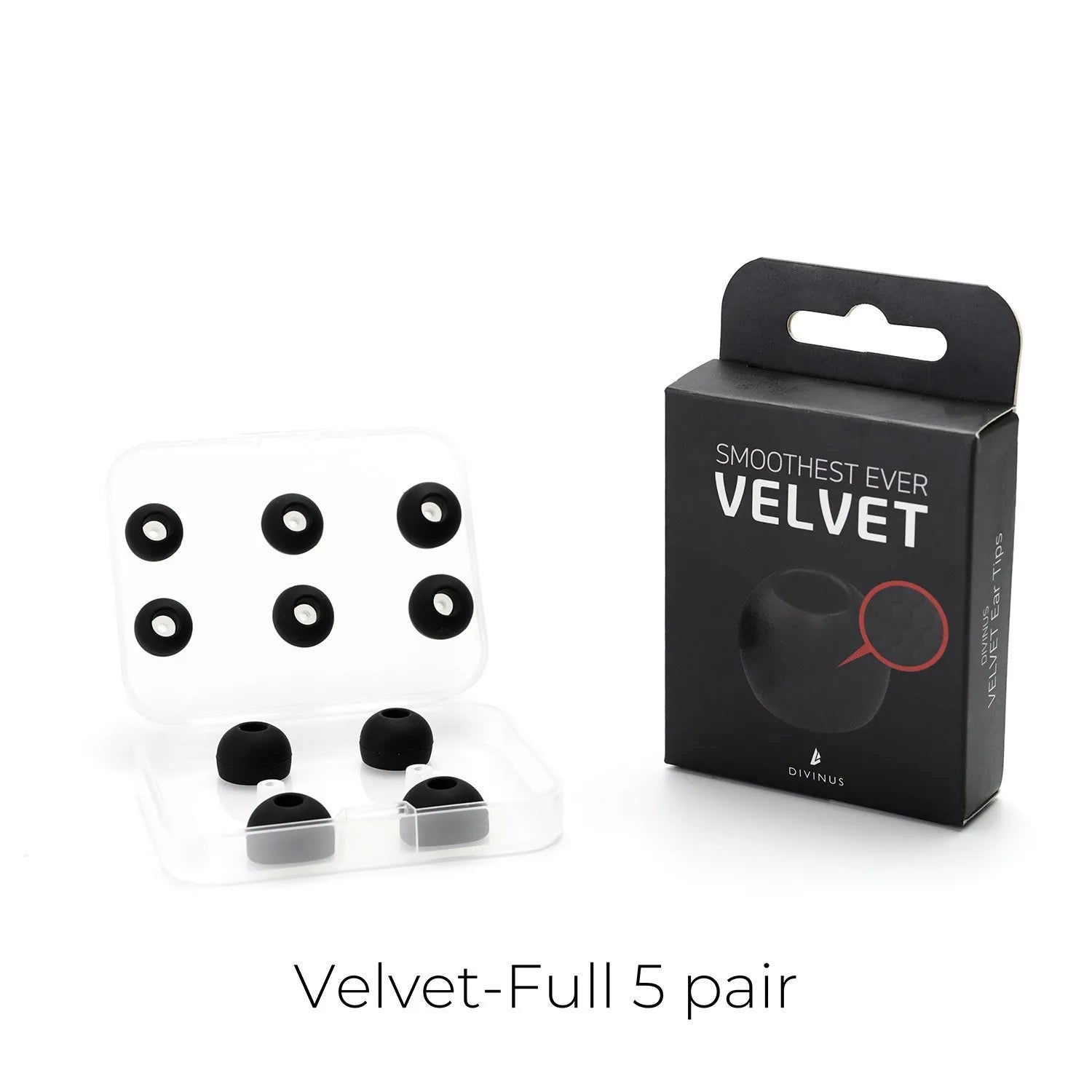Divinus Velvet Silicone Nozzle Size 3-5mm Earphones Ear Tips - The HiFi Cat
