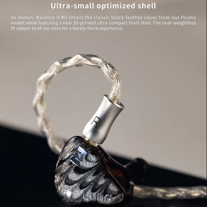 INTUAURA Balance HIFI Wired In-ear Earphone Ultra-Wideband Dynamic Driver with Silver-Plated 0.78 mm Dual-Pin Detachable Cable