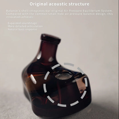 INTUAURA Balance HIFI Wired In-ear Earphone Ultra-Wideband Dynamic Driver with Silver-Plated 0.78 mm Dual-Pin Detachable Cable