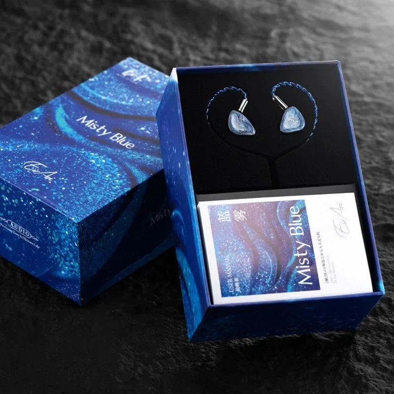 QOA MistyBlue 2DD+2BA Hybrid Hifi Studio Audiophiles IEM