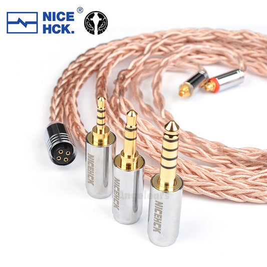 NiceHCK Tricolor Flagship HiFi Earphone Cable  3-in-1 Detachable Plug - The HiFi Cat