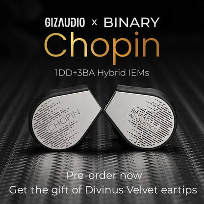 Binary × Gizaudio Chopin 1DD+3BA Hybrid in-Ear Monitors Earphones - The HiFi Cat