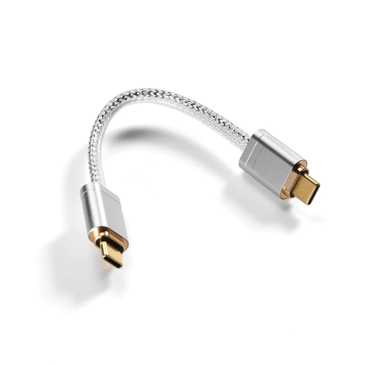 ddHiFi TC09BC USB-C to USB-B Pure Silver Double-Shielded HiFi Decoding Cable
